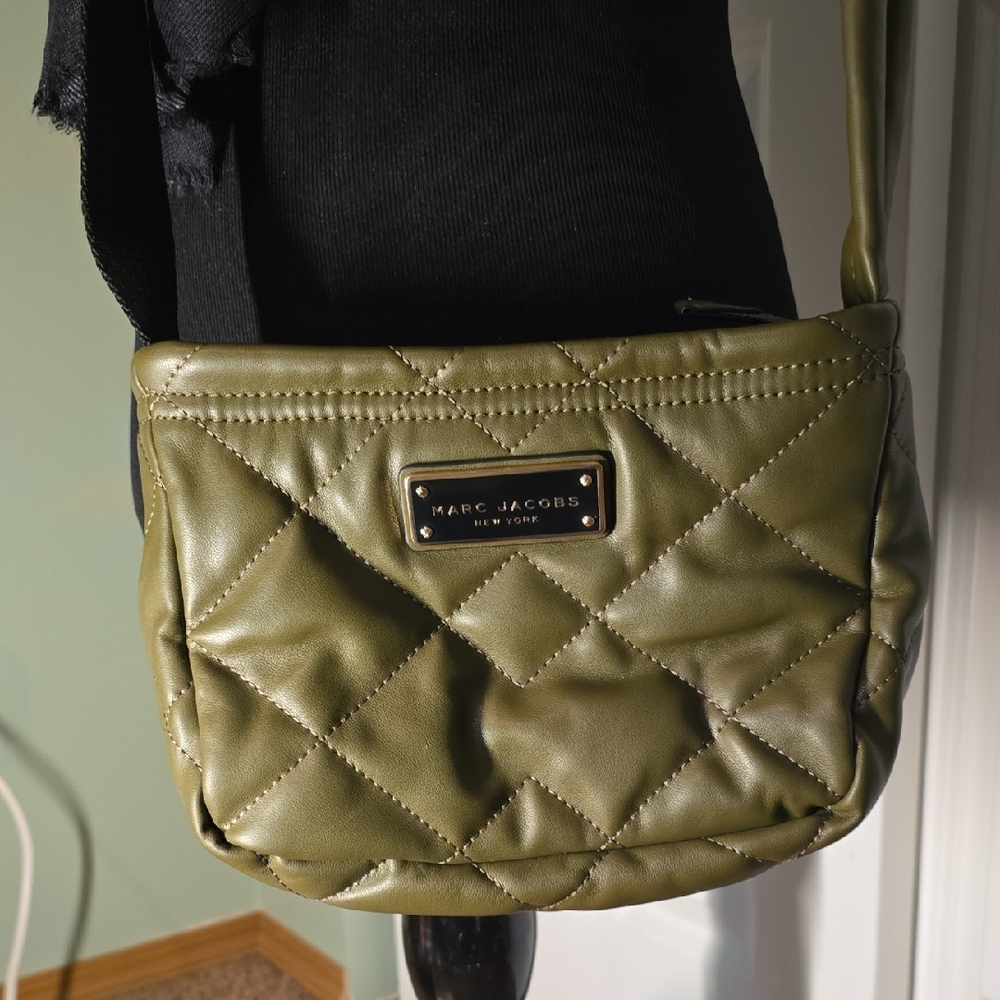 Marc Jacobs Green Quilted Crossbody Bag
